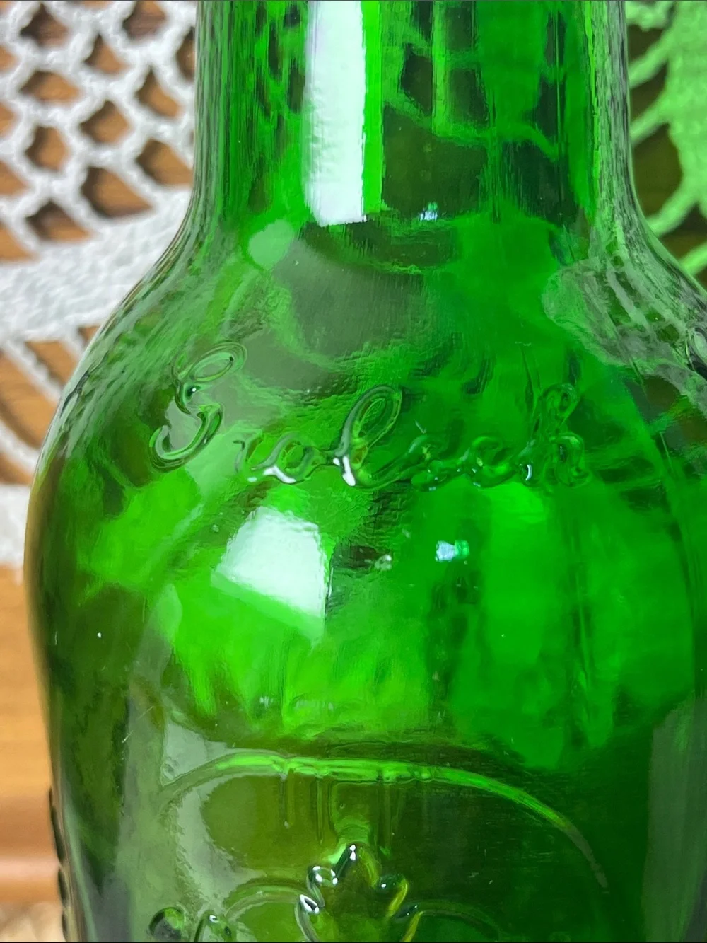 Vintage Grolsch Green Glass Swing Top Beer Bottle Ceramic Stopper 1970s